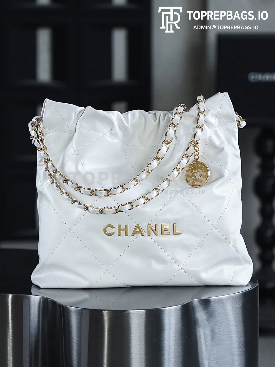i1748067832959_4615_0_0 Chanel 22 Bag Small in White