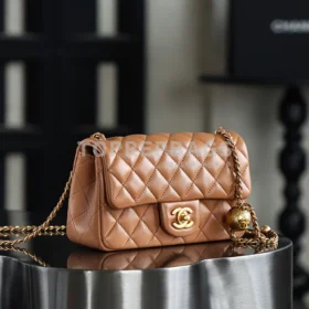 Chanel Pearl Crush Large Mini in Caramel