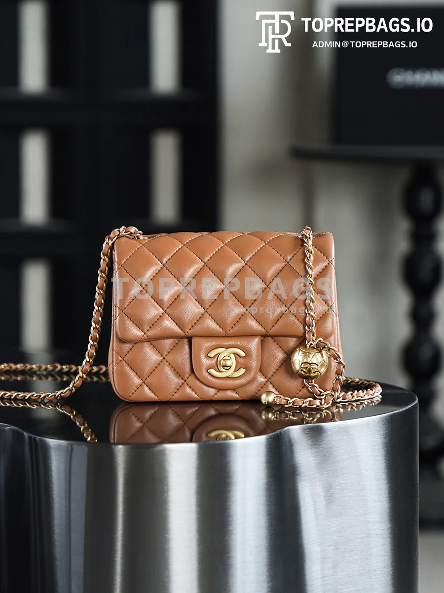 i1750140228715_2618_0_0 Chanel Pearl Crush Square Mini in Caramel