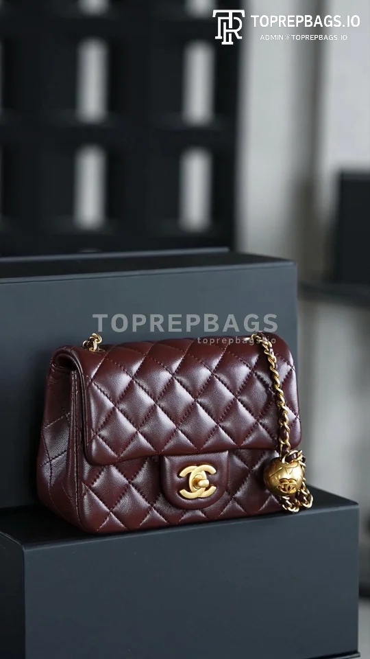 i1750140783590_7573_0_0 Chanel Pearl Crush Square Mini in Brown