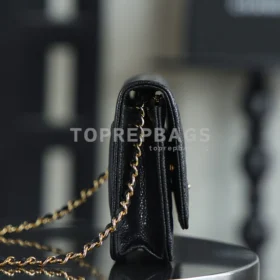 Chanel Classic Flap Wallet on Chain in Black