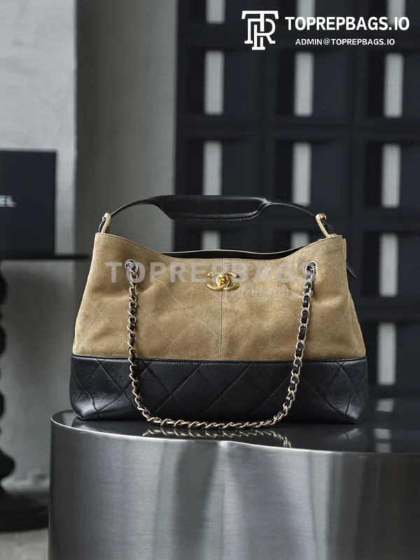 i1752326433049_9440_0_0 Chanel Handbag Hobo in Beige/Black