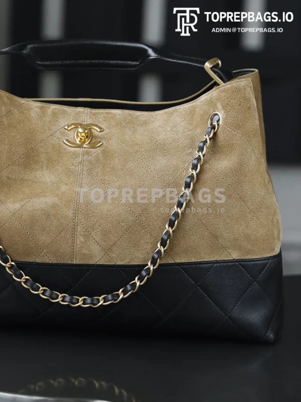i1753168855490_5153_0_0 Chanel Handbag Hobo in Beige/Black