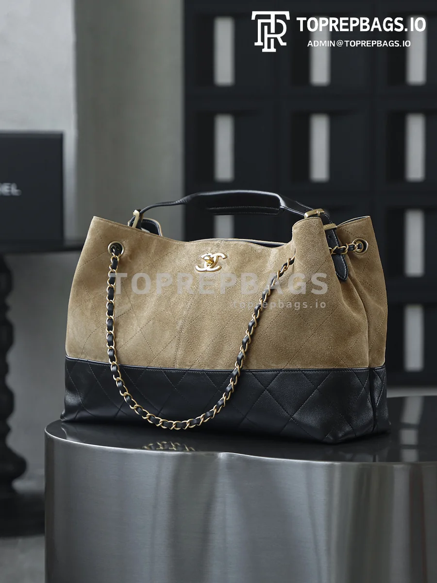 i1753168856275_4867_0_2 Chanel Handbag Hobo in Beige/Black