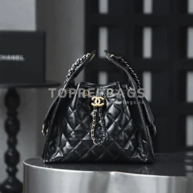 i1760590355510_3227_0_0 Chanel 25 Bag Bucket in Black
