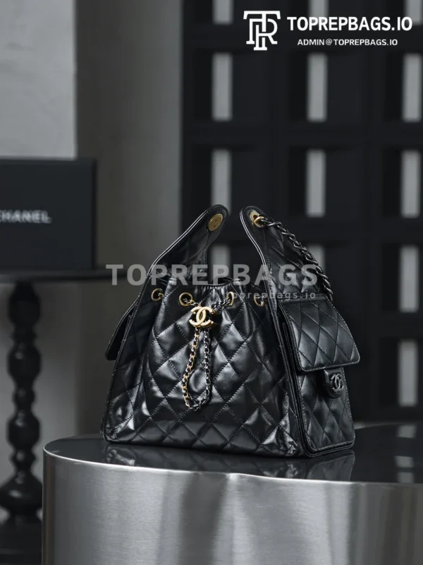 i1760590356474_7806_0_3 Chanel 25 Bag Bucket in Black