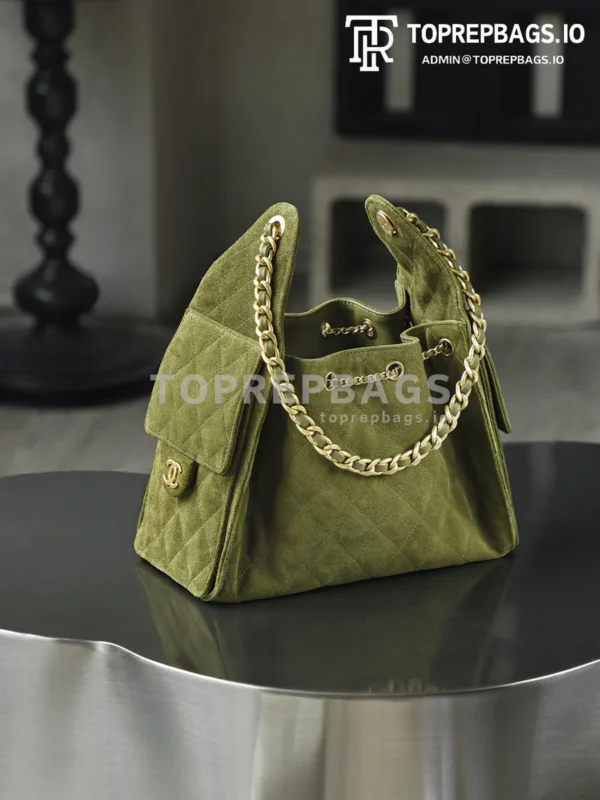 i1763115077855_1146_0_4 Chanel 25 Bag Hobo in Green