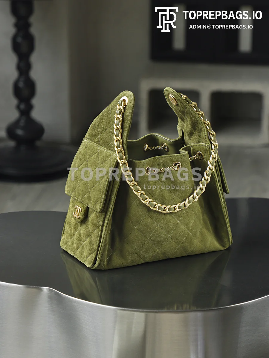 i1763115077855_1146_0_4 Chanel 25 Bag Hobo in Green