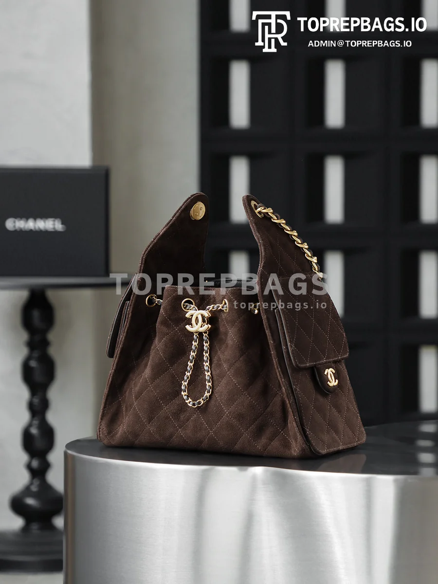 i1763365654798_1412_0_4 Chanel 25 Bag Small Hobo in Brown