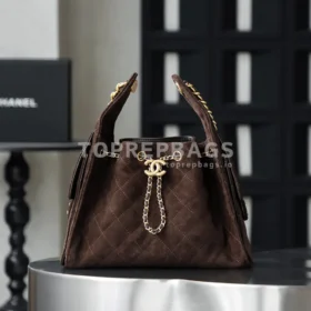 i1763365654798_4301_0_3 Chanel 25 Bag Small Hobo in Brown