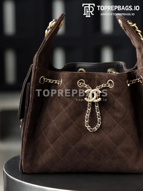 i1763365655553_4476_0_0 Chanel 25 Bag Small Hobo in Brown