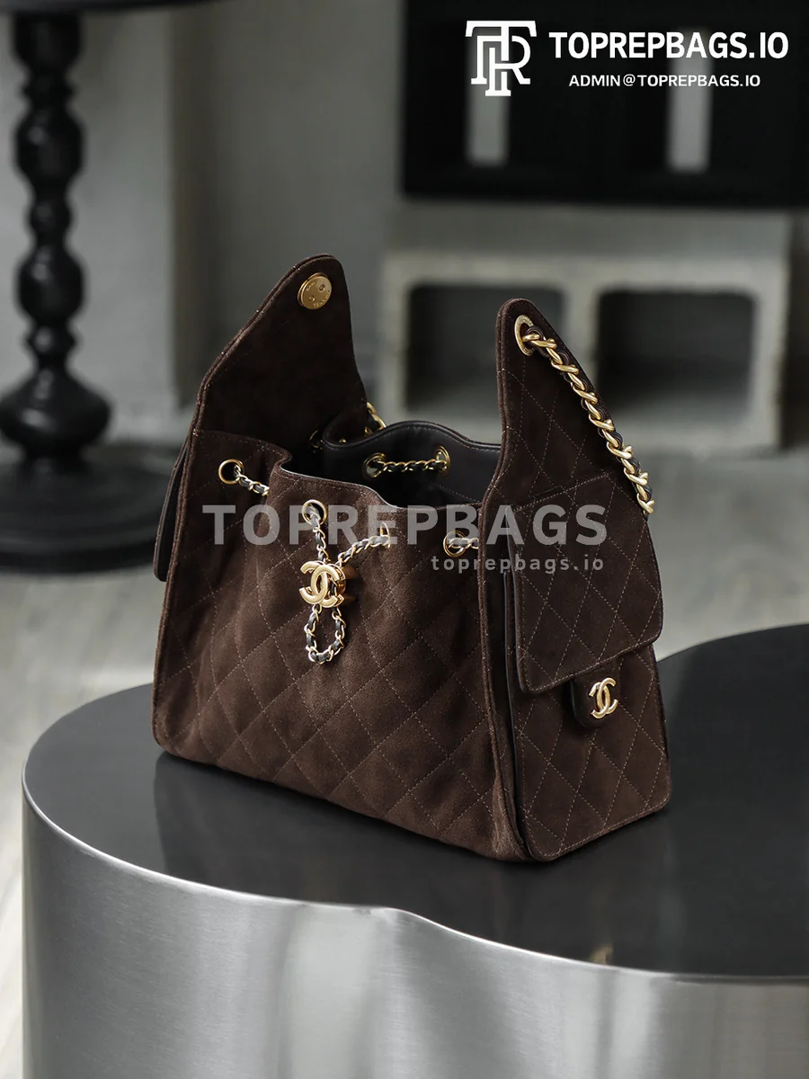 i1763365695007_9750_0_8 Chanel 25 Bag Small Hobo in Brown