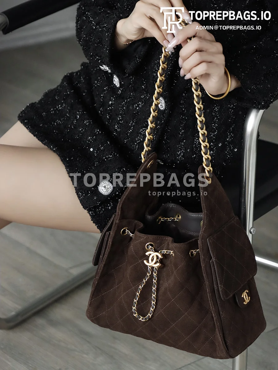 i1763365816447_5743_0_5 Chanel 25 Bag Small Hobo in Brown