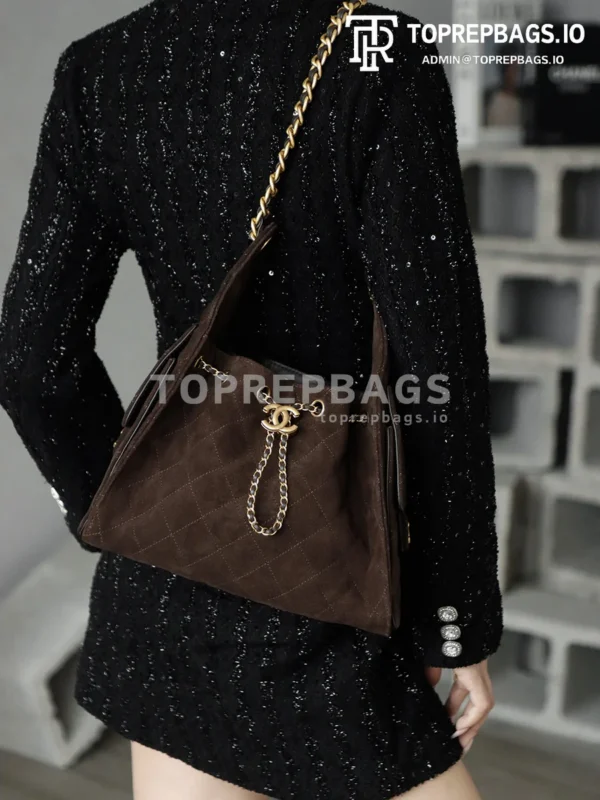 i1763365816447_6097_0_7 Chanel 25 Bag Small Hobo in Brown
