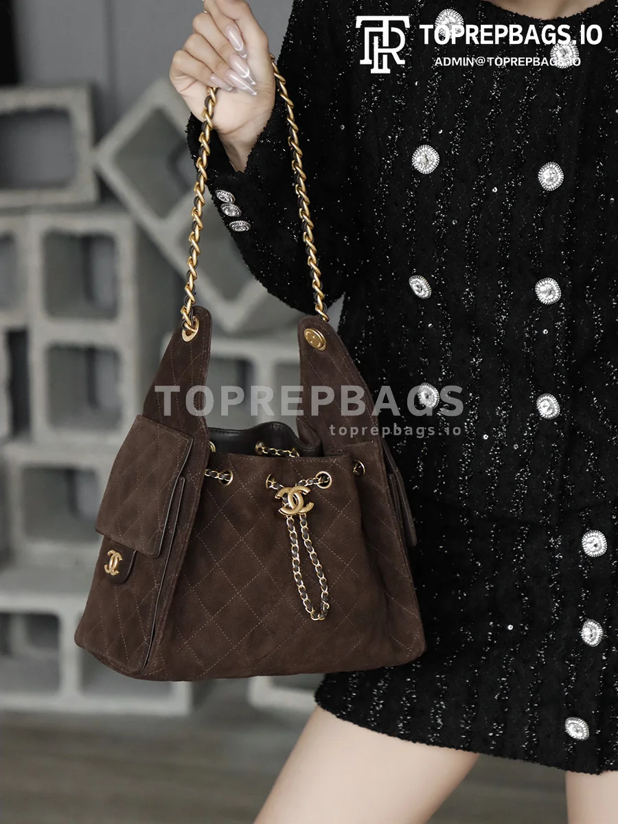 i1763365817134_7822_0_1 Chanel 25 Bag Small Hobo in Brown