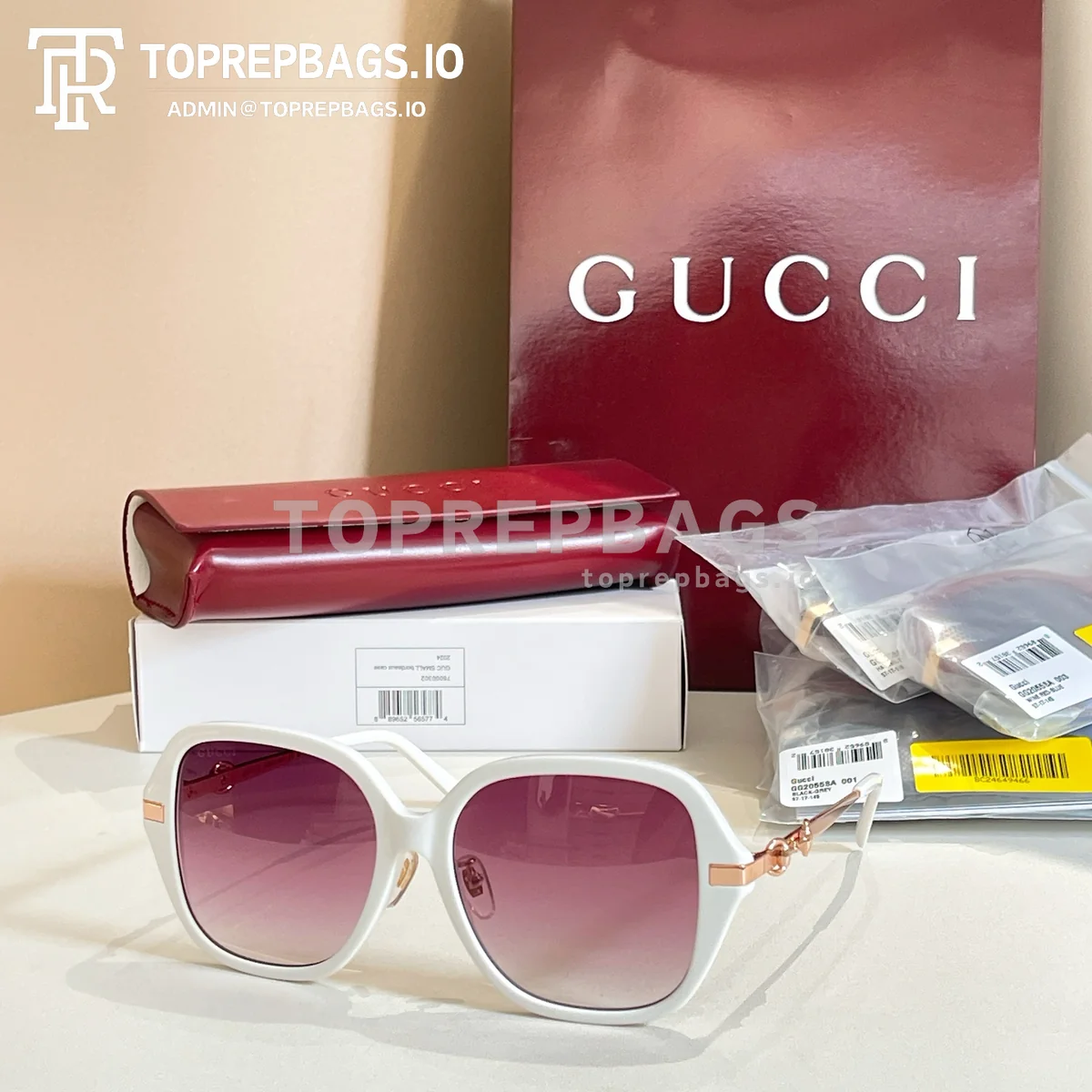i1763526769318_687_0_2 Gucci GG2055SA Sunglasses in Red