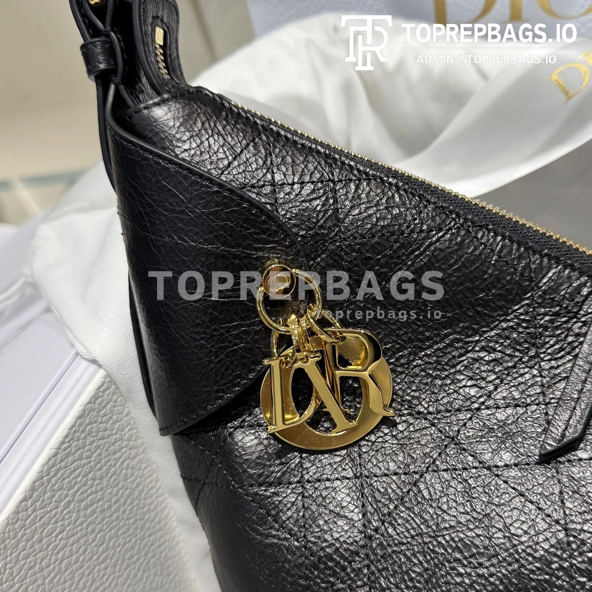 i1764229134089_5214_0_2 Dior Voyage Medium Hobo in Black