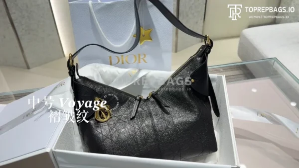 i1764330817707_6262_0_0 Dior Voyage Medium Hobo in Black