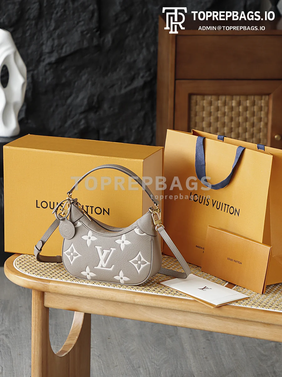 i1764665724100_6460_0_9 Louis Vuitton Bagatelle Hobo in Grey
