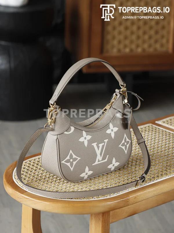 i1764665724101_6527_0_4 Louis Vuitton Bagatelle Hobo in Grey