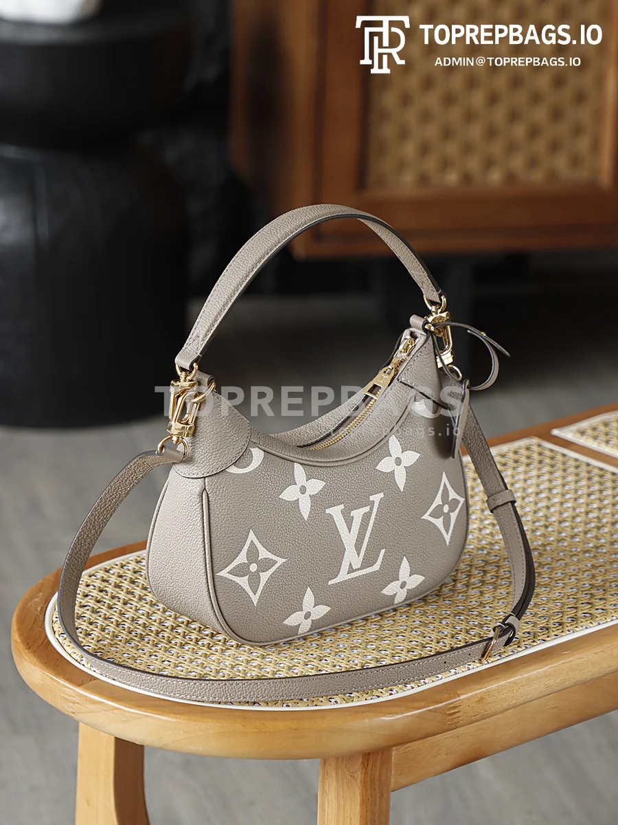 i1764665724101_6527_0_4 Louis Vuitton Bagatelle Hobo in Grey