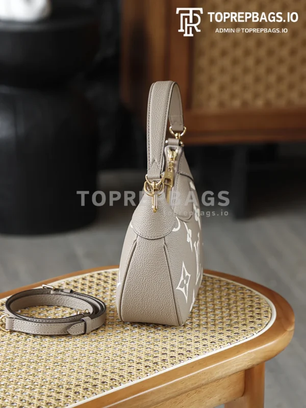 i1764665725532_3038_0_8 Louis Vuitton Bagatelle Hobo in Grey