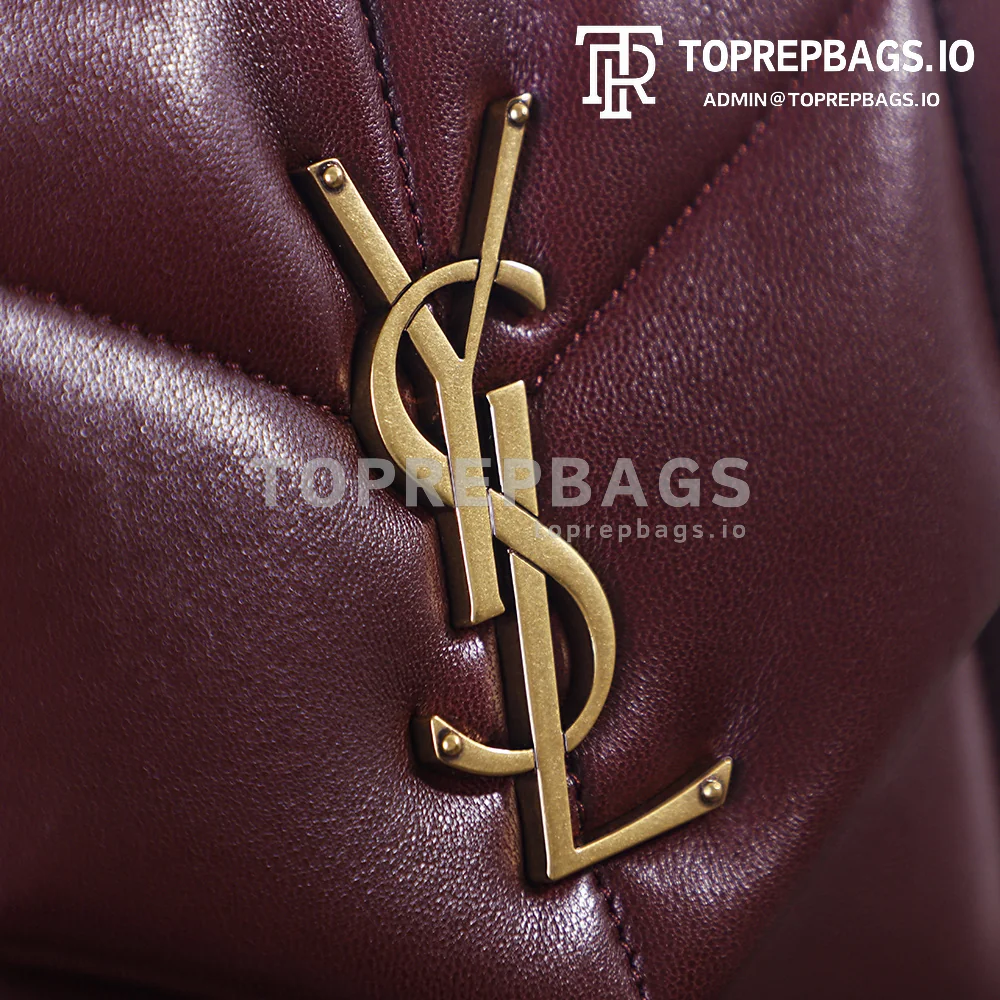 i1765256695795_4787_0_0 YSL Puffer Small in Burgundy