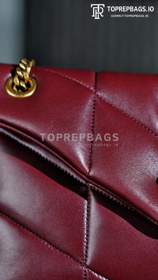 i1765256754277_7277_0_0 YSL Puffer Small in Burgundy
