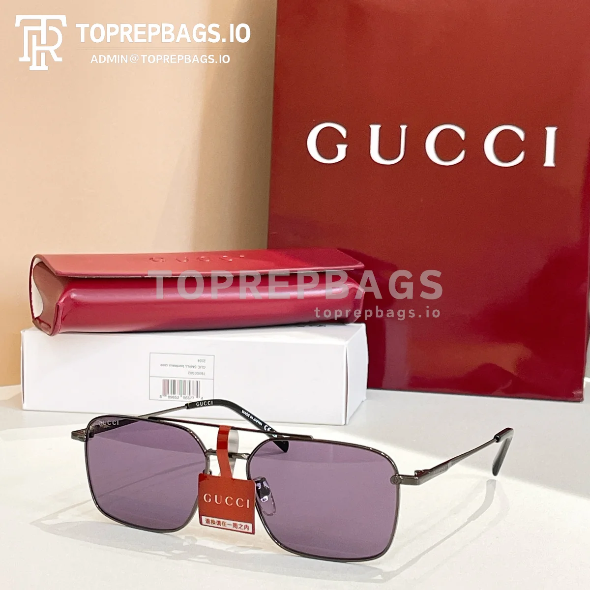 i1765351273775_8838_0_1 Gucci GG1957SA Sunglasses in Green