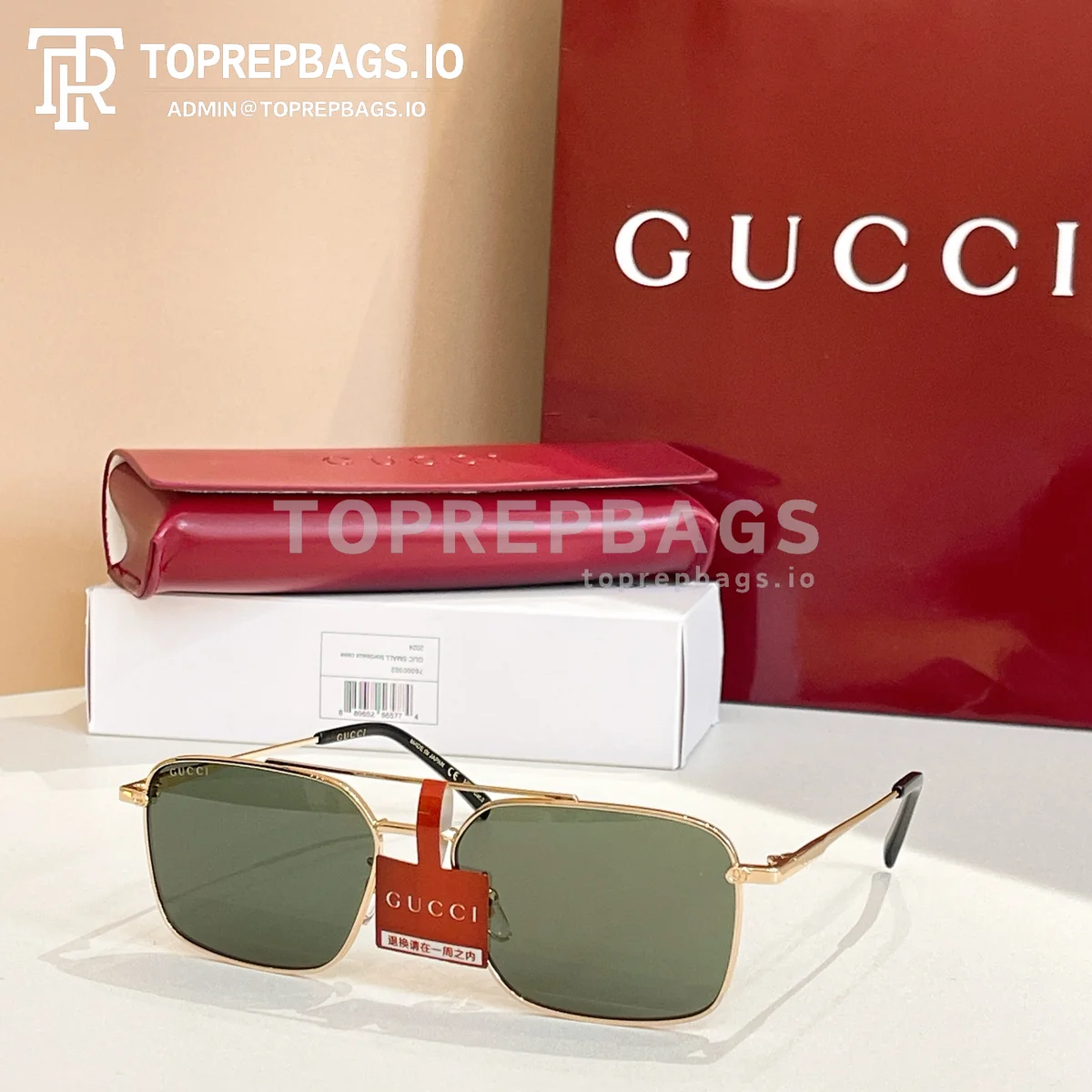 i1765351275438_7768_0_0 Gucci GG1957SA Sunglasses in Green