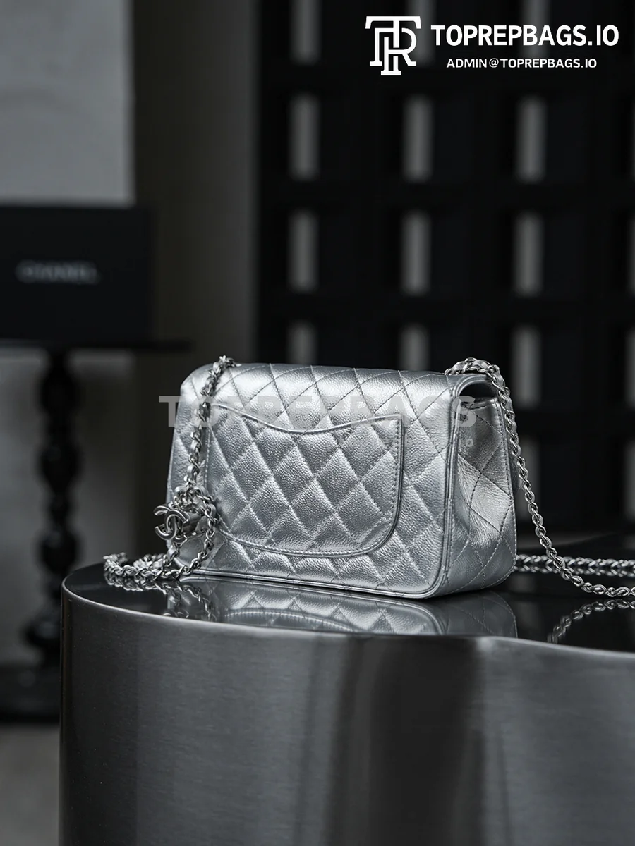 i1765859448523_3977_0_5 Chanel Classic Flap Rectangular Mini Lambskin Leather Silver-tone Hardware Shoulder Bag detailed product image