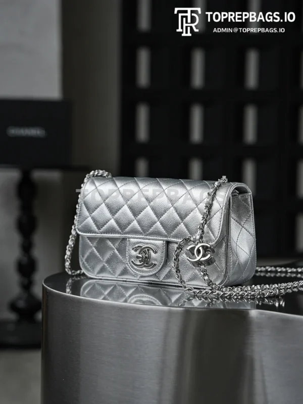 i1765859449219_3764_0_1 Chanel Classic Flap Rectangular Mini Lambskin Leather Silver-tone Hardware Shoulder Bag detailed product image