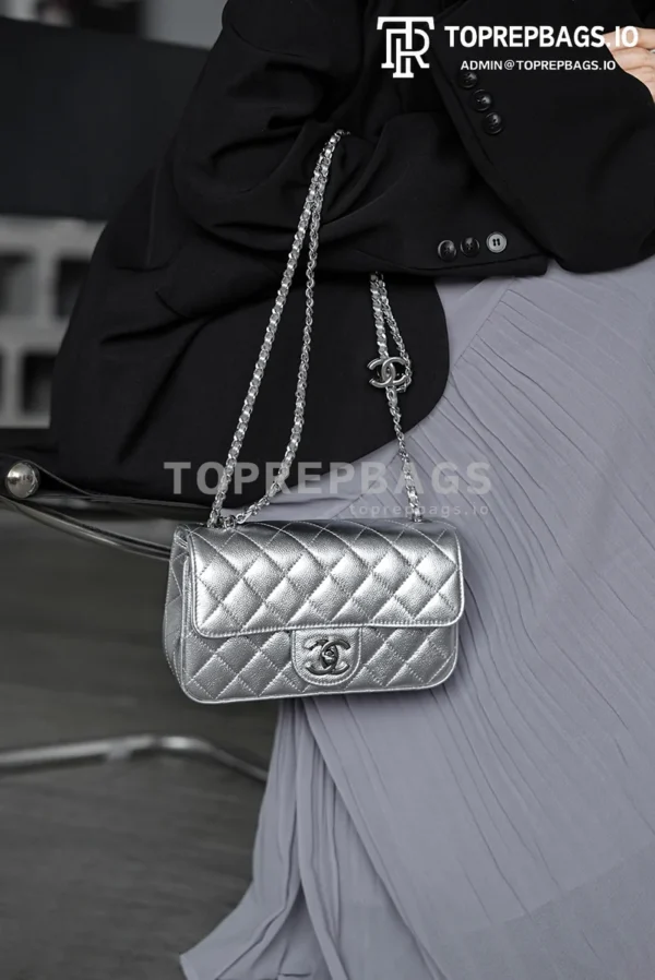 i1765859561229_7104_0_4 Chanel Classic Flap Rectangular Mini Lambskin Leather Silver-tone Hardware Shoulder Bag detailed product image