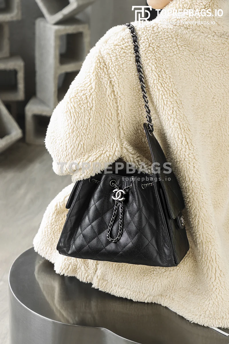 i1767603928057_6552_0_0 Chanel 25 Bag Small Hobo in Black