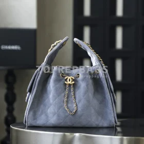 i1767951974862_7331_0_0 Chanel 25 Bag Small Hobo in Blue