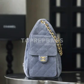 Chanel 25 Bag Small Hobo in Blue