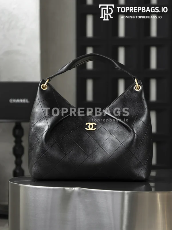 i1768819184385_9631_0_0 Chanel Maxi Hobo in Black