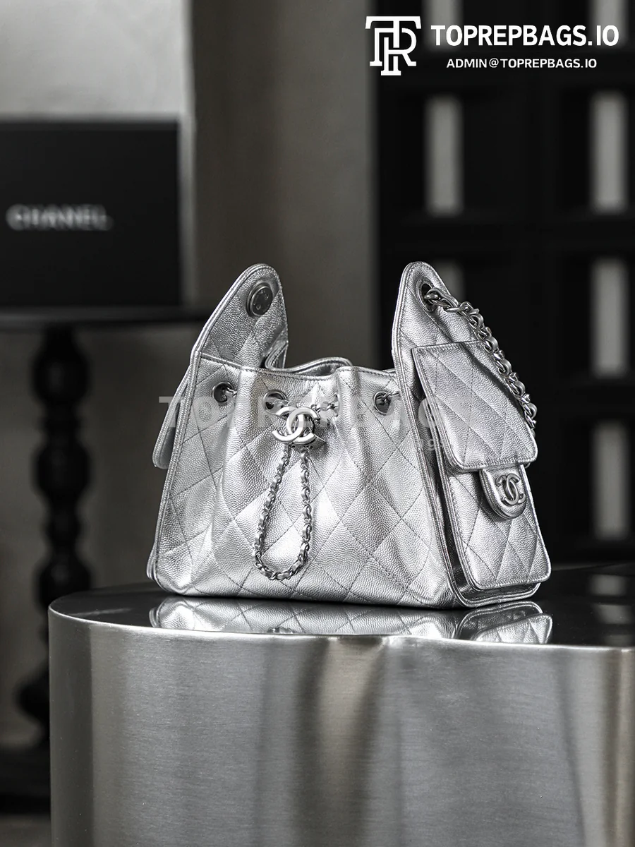i1769168817699_8940_0_3 Chanel 25 Bag Mini Lambskin Leather Silver-tone Hardware detailed product image