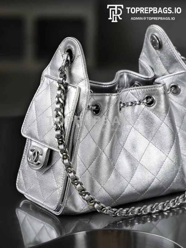 i1769168817702_9060_0_6 Chanel 25 Bag Mini Lambskin Leather Silver-tone Hardware detailed product image