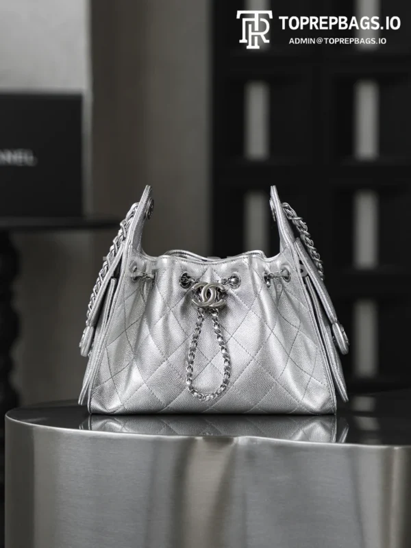 i1769168819496_3233_0_0 Chanel 25 Bag Mini Lambskin Leather Silver-tone Hardware detailed product image