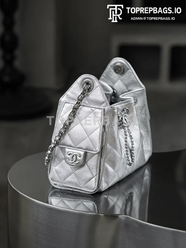 i1769168819517_8616_0_5 Chanel 25 Bag Mini Lambskin Leather Silver-tone Hardware detailed product image