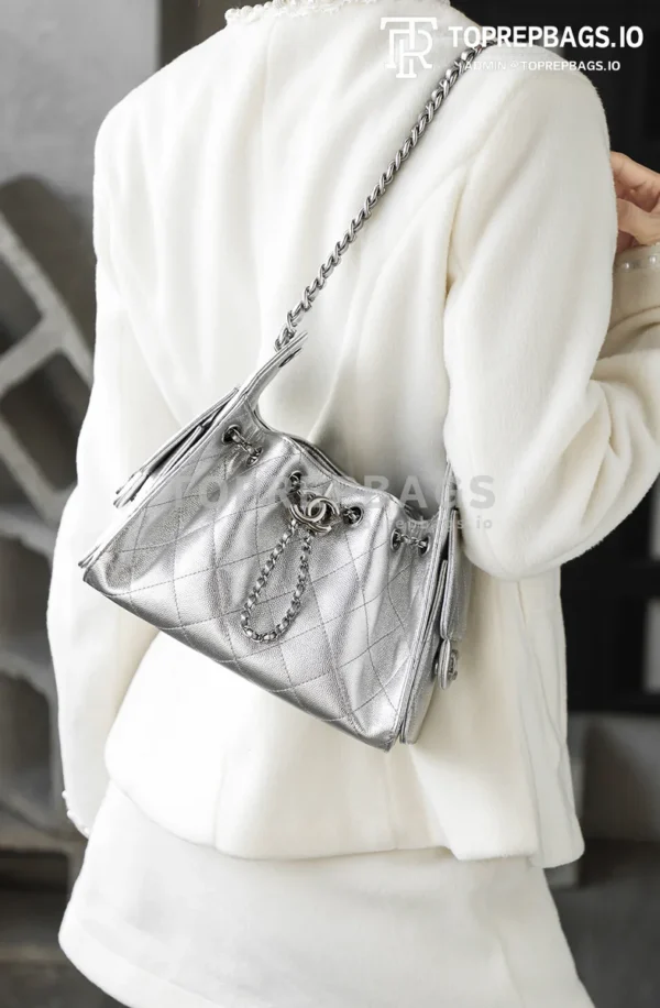 i1769169029082_3295_0_0 Chanel 25 Bag Mini Lambskin Leather Silver-tone Hardware detailed product image