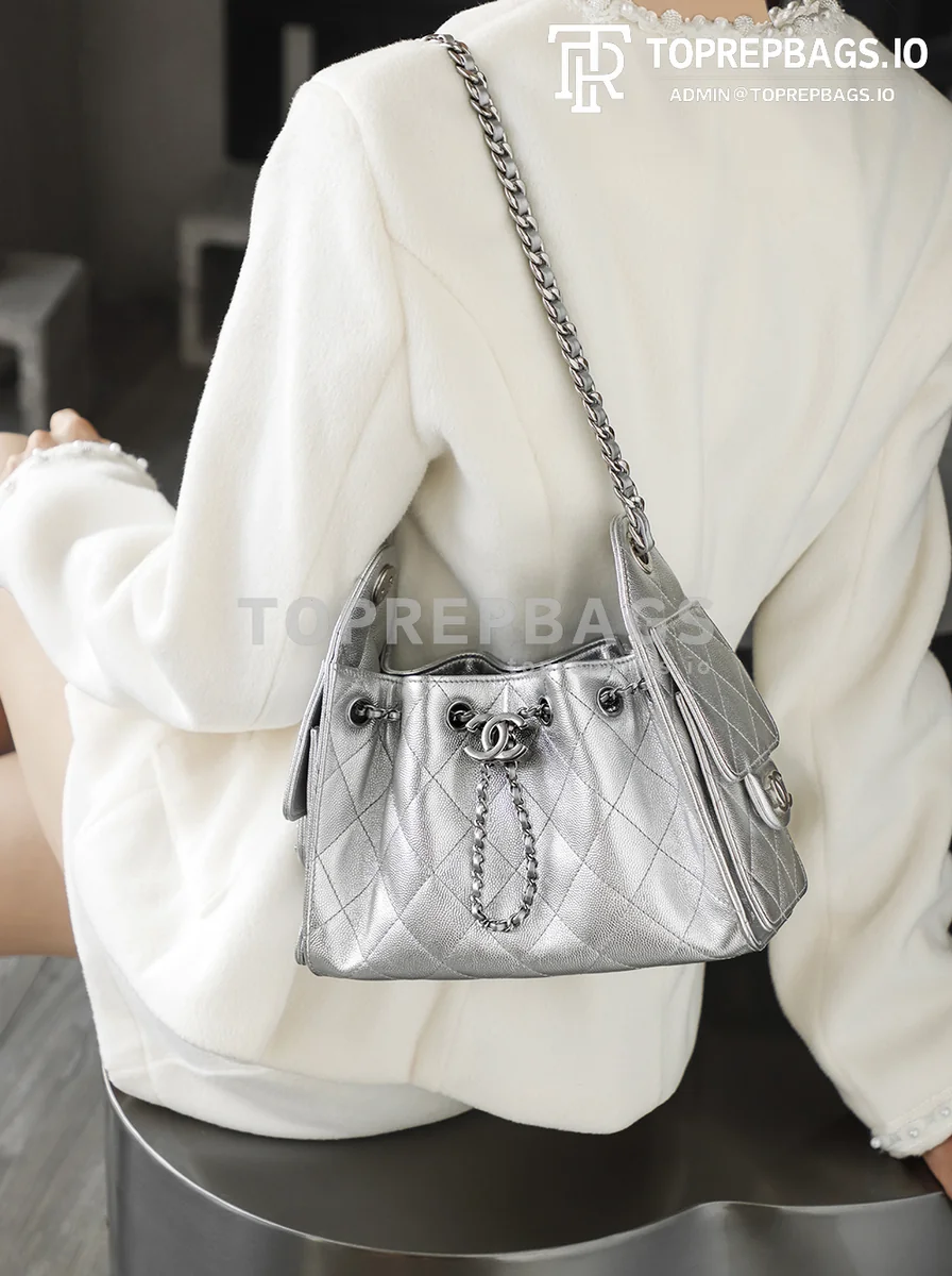 i1769169029563_3124_0_5 Chanel 25 Bag Mini Lambskin Leather Silver-tone Hardware detailed product image