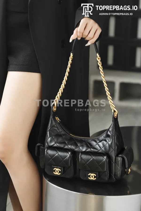 i1769754893905_3374_0_7 Chanel 25 Hobo Small in Black