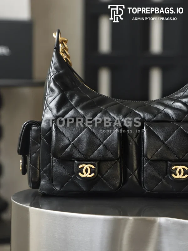 i1769754972081_1189_0_5 Chanel 25 Hobo in Black