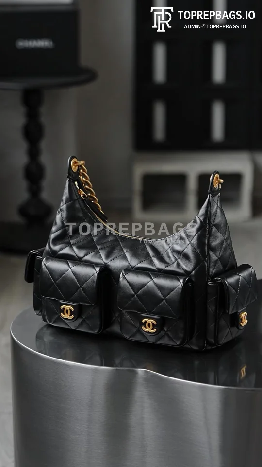 i1769755239530_5176_0_0 Chanel 25 Hobo in Black