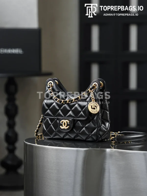 i1770544101628_3724_0_1 Chanel 25 Hobo Small in Black