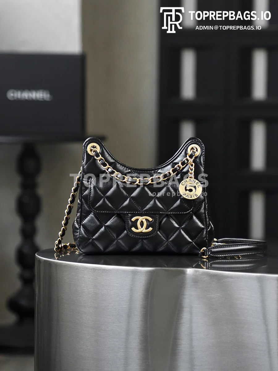 i1770544101906_3725_0_0 Chanel 25 Hobo Small in Black