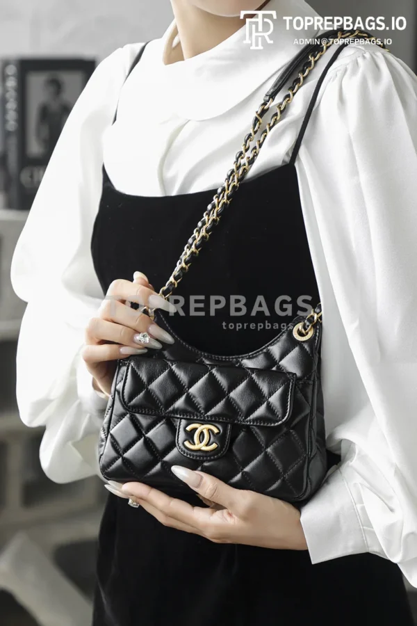i1770551056976_5092_0_8 Chanel 25 Hobo Small in Black