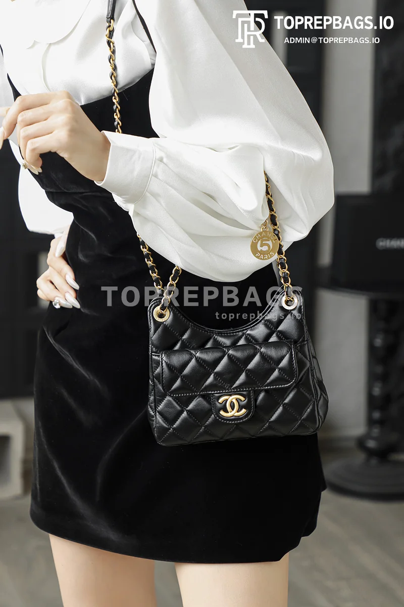 i1770551057433_2289_0_7 Chanel 25 Hobo Small in Black